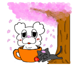 Latte dog & cat(Meloo & Nero) sticker #7087264
