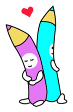 a colored pencil sticker #7087623