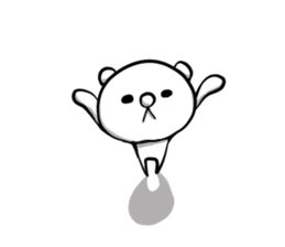 white and black bear sticker #7087921