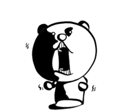 white and black bear sticker #7087922