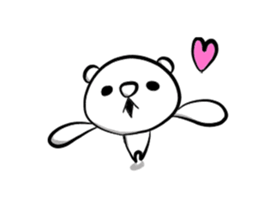 white and black bear sticker #7087926