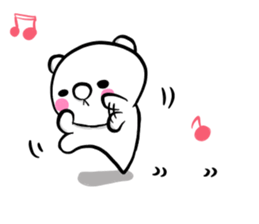 white and black bear sticker #7087929