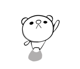 white and black bear sticker #7087930