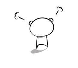 white and black bear sticker #7087941