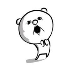 white and black bear sticker #7087943