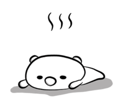 white and black bear sticker #7087951