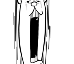 white and black bear sticker #7087956