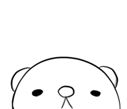 white and black bear sticker #7087959