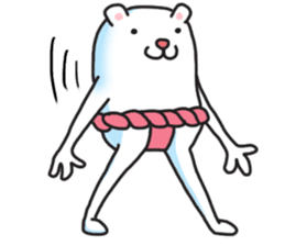 white sumo bear sticker #7088480