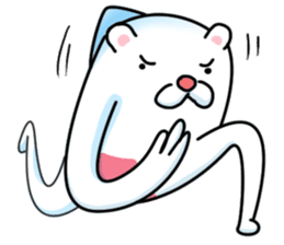 white sumo bear sticker #7088481