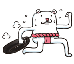 white sumo bear sticker #7088482