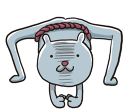 white sumo bear sticker #7088483