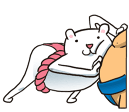 white sumo bear sticker #7088484