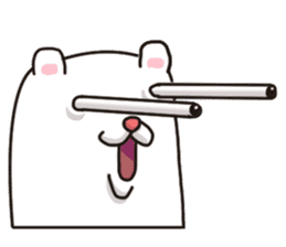 white sumo bear sticker #7088485