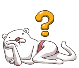 white sumo bear sticker #7088487