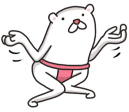 white sumo bear sticker #7088488