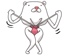 white sumo bear sticker #7088490