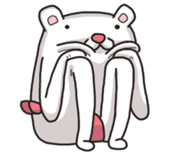 white sumo bear sticker #7088492