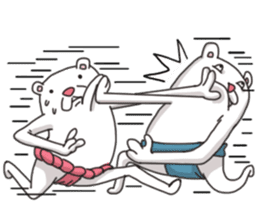 white sumo bear sticker #7088493