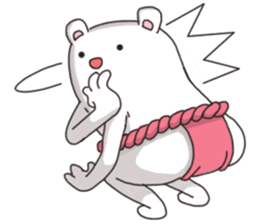 white sumo bear sticker #7088496