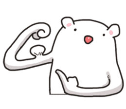 white sumo bear sticker #7088500