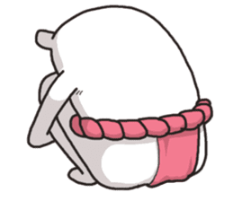 white sumo bear sticker #7088501