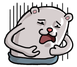 white sumo bear sticker #7088504