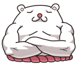 white sumo bear sticker #7088505