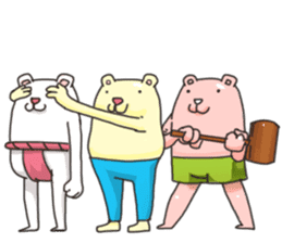 white sumo bear sticker #7088506