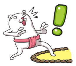 white sumo bear sticker #7088507