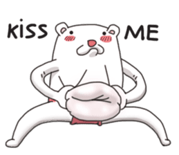 white sumo bear sticker #7088508