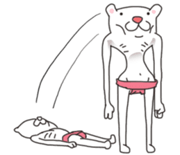 white sumo bear sticker #7088509