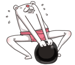 white sumo bear sticker #7088510