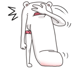 white sumo bear sticker #7088511