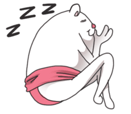 white sumo bear sticker #7088515