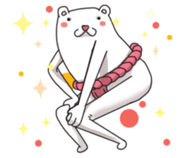 white sumo bear sticker #7088516