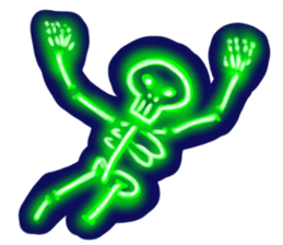 Skeleton sticker of neon. sticker #7088599