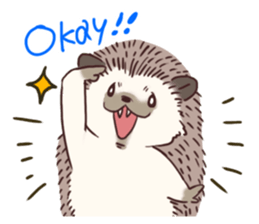 Hedgehog of polite chat (English ver.) sticker #7088640