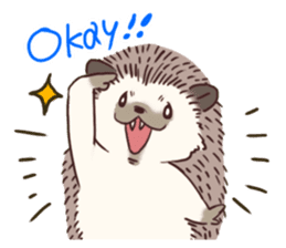 Hedgehog of polite chat (English ver.) sticker #7088640