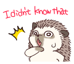 Hedgehog of polite chat (English ver.) sticker #7088642