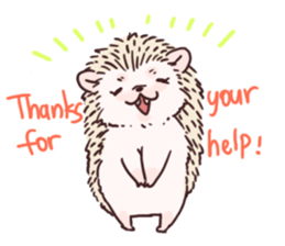 Hedgehog of polite chat (English ver.) sticker #7088644