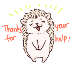 Hedgehog of polite chat (English ver.) sticker #7088644