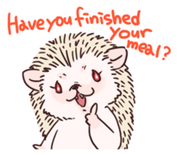 Hedgehog of polite chat (English ver.) sticker #7088645