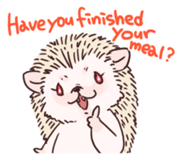 Hedgehog of polite chat (English ver.) sticker #7088645
