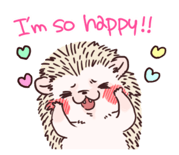 Hedgehog of polite chat (English ver.) sticker #7088646