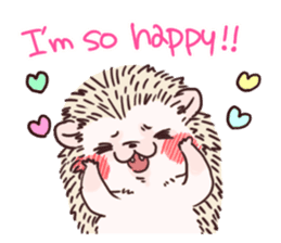 Hedgehog of polite chat (English ver.) sticker #7088646