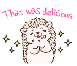 Hedgehog of polite chat (English ver.) sticker #7088647