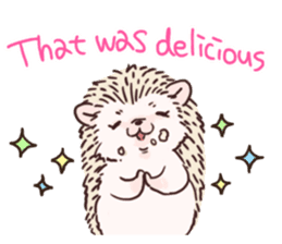 Hedgehog of polite chat (English ver.) sticker #7088647