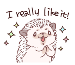 Hedgehog of polite chat (English ver.) sticker #7088648