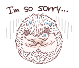 Hedgehog of polite chat (English ver.) sticker #7088649